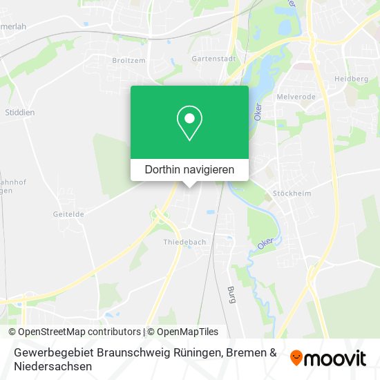 Gewerbegebiet Braunschweig Rüningen Karte