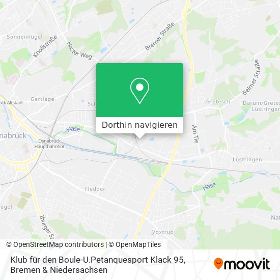 Klub für den Boule-U.Petanquesport Klack 95 Karte