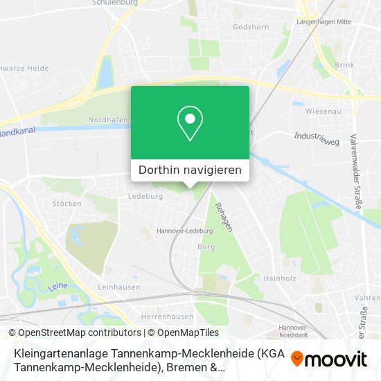 Kleingartenanlage Tannenkamp-Mecklenheide (KGA Tannenkamp-Mecklenheide) Karte