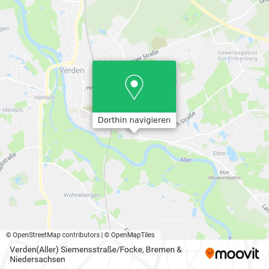 Verden(Aller) Siemensstraße / Focke Karte