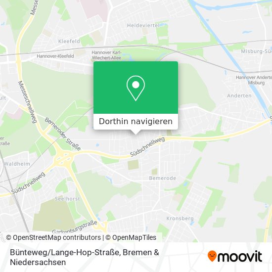 Bünteweg/Lange-Hop-Straße Karte