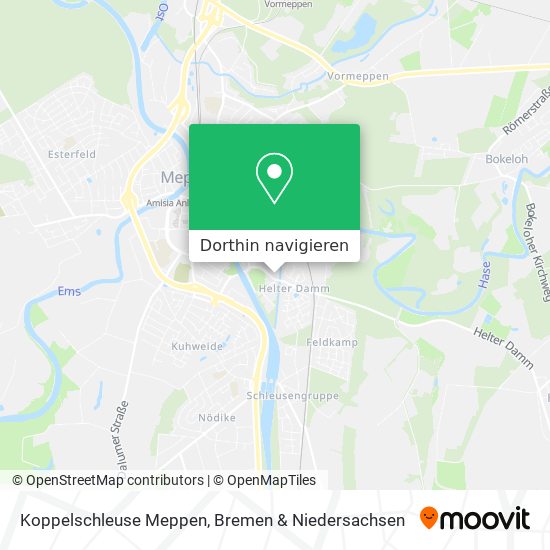 Koppelschleuse Meppen Karte