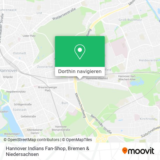 Hannover Indians Fan-Shop Karte