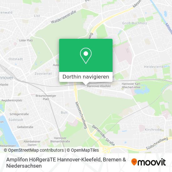 Amplifon HöRgeräTE Hannover-Kleefeld Karte