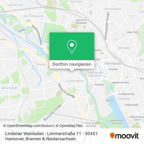 Lindener Weinladen - Limmerstraße 11 - 30451 Hannover Karte
