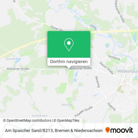 Am Spascher Sand/B213 Karte