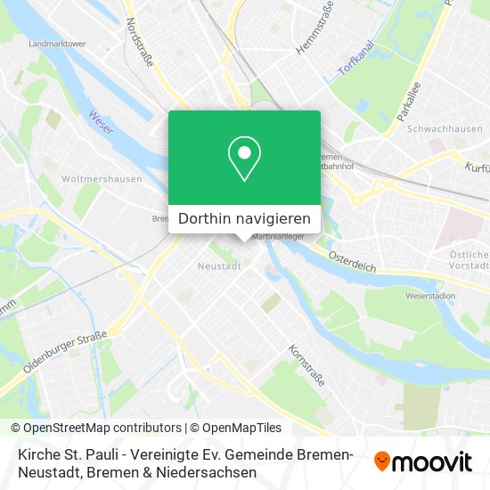 Kirche St. Pauli - Vereinigte Ev. Gemeinde Bremen-Neustadt Karte