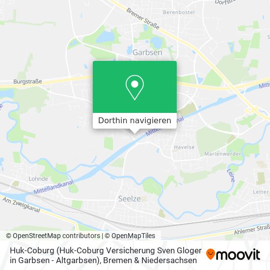 Huk-Coburg (Huk-Coburg Versicherung Sven Gloger in Garbsen - Altgarbsen) Karte