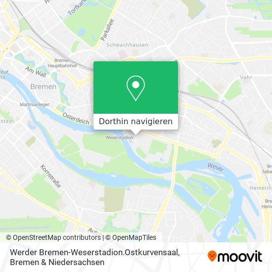 Werder Bremen-Weserstadion.Ostkurvensaal Karte