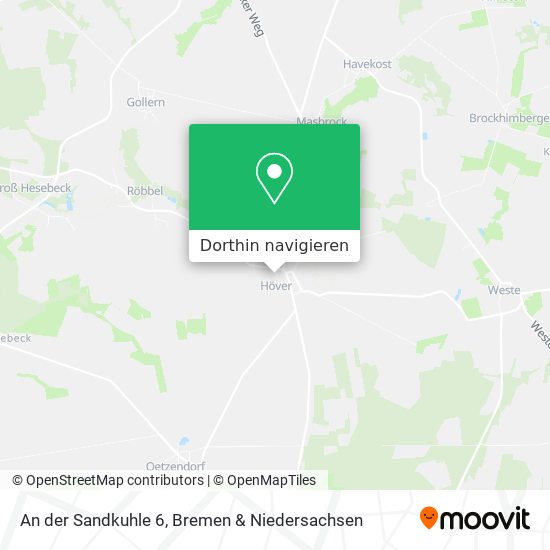An der Sandkuhle 6 Karte