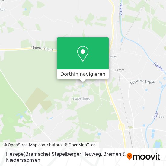 Hesepe(Bramsche) Stapelberger Heuweg Karte