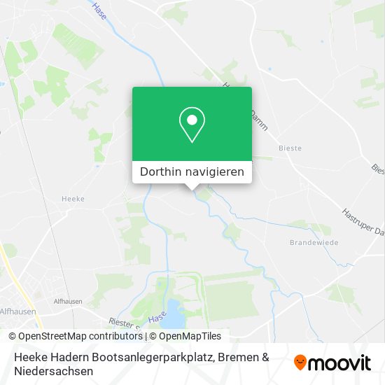 Heeke Hadern Bootsanlegerparkplatz Karte
