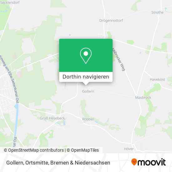 Gollern, Ortsmitte Karte