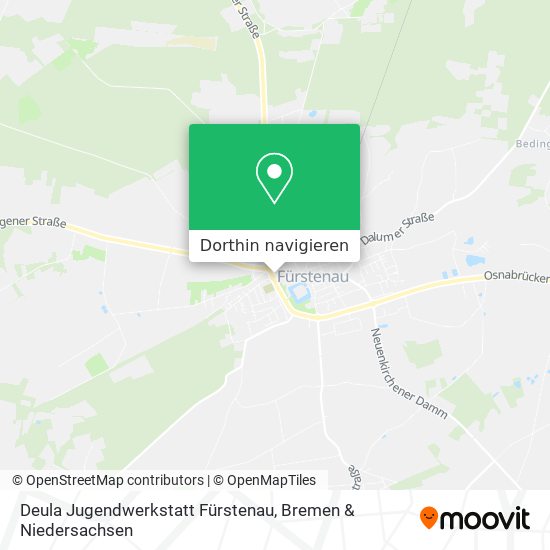 Deula Jugendwerkstatt Fürstenau Karte
