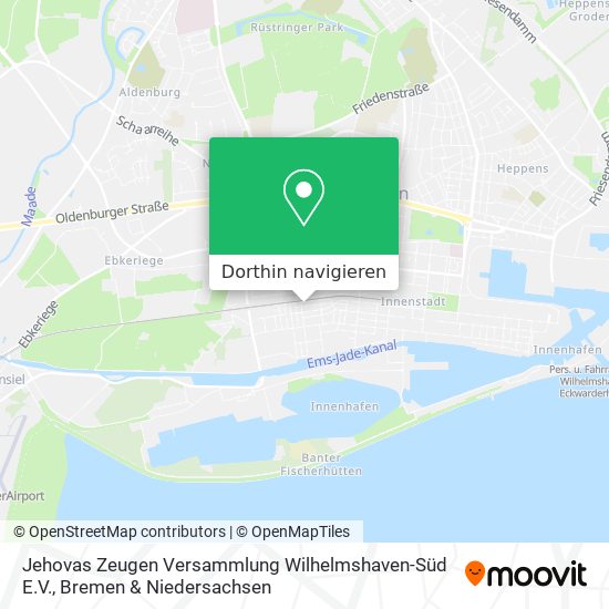 Jehovas Zeugen Versammlung Wilhelmshaven-Süd E.V. Karte