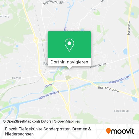Eiszeit Tiefgekühlte Sonderposten Karte
