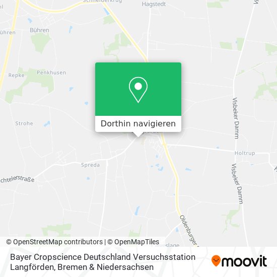 Bayer Cropscience Deutschland Versuchsstation Langförden Karte