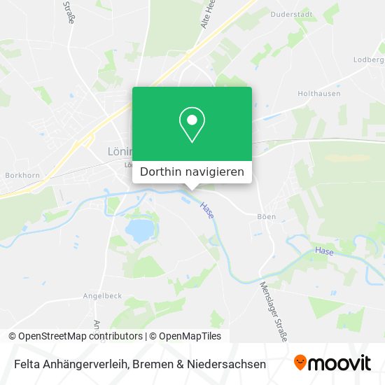 Felta Anhängerverleih Karte