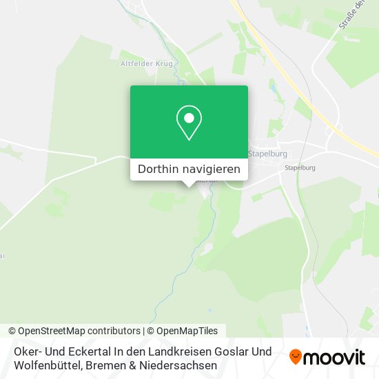 Oker- Und Eckertal In den Landkreisen Goslar Und Wolfenbüttel Karte