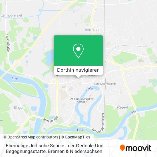 Ehemalige Jüdische Schule Leer Gedenk- Und Begegnungsstätte Karte
