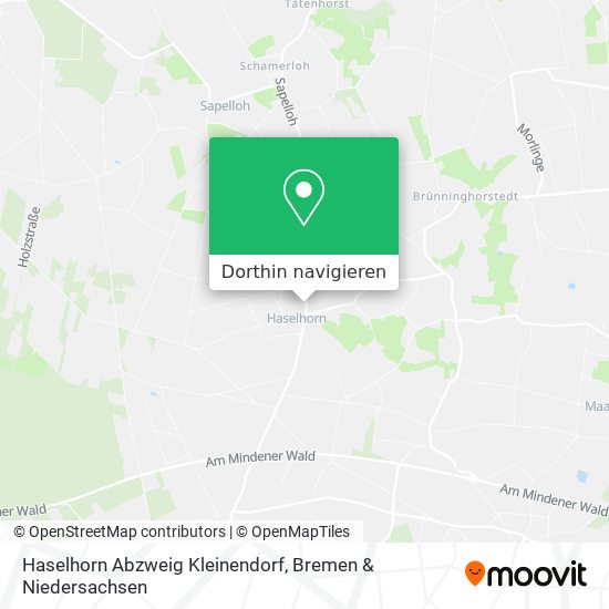 Haselhorn Abzweig Kleinendorf Karte