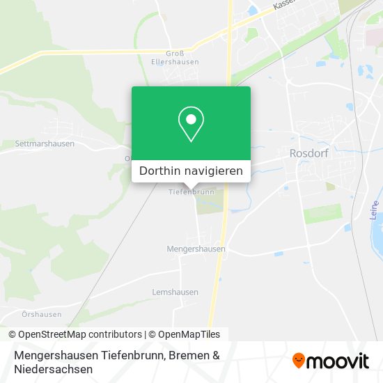 Mengershausen Tiefenbrunn Karte