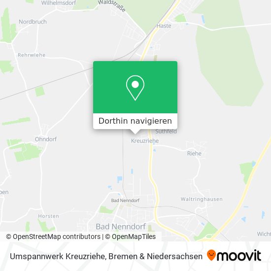 Umspannwerk Kreuzriehe Karte