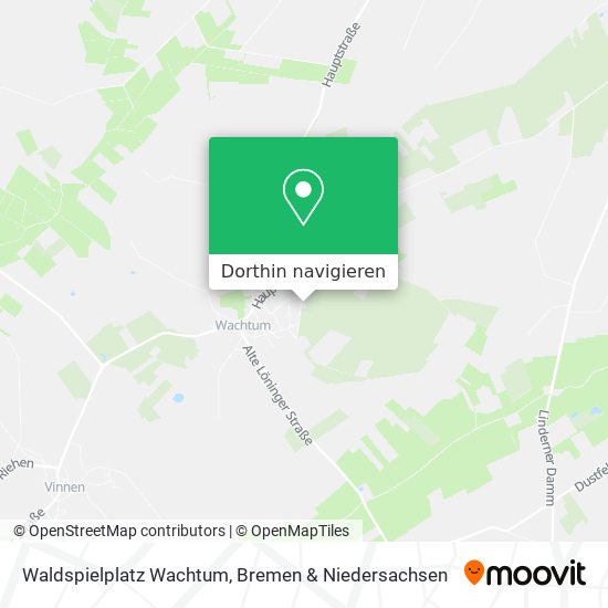 Waldspielplatz Wachtum Karte