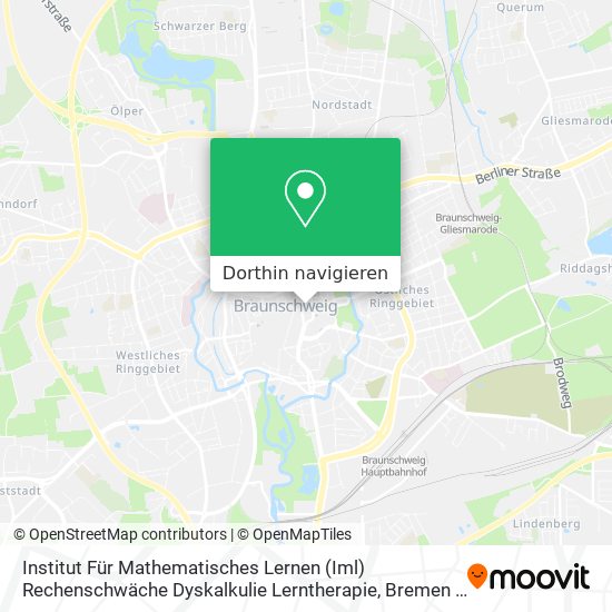 Institut Für Mathematisches Lernen (Iml) Rechenschwäche Dyskalkulie Lerntherapie Karte