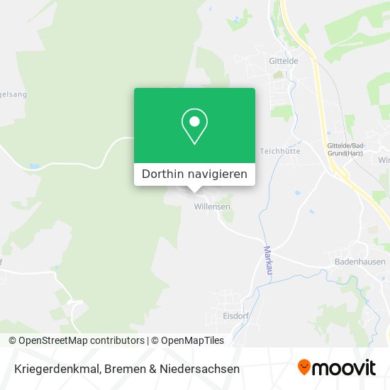 Kriegerdenkmal Karte