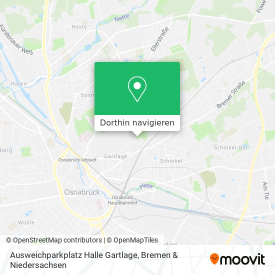 Ausweichparkplatz Halle Gartlage Karte