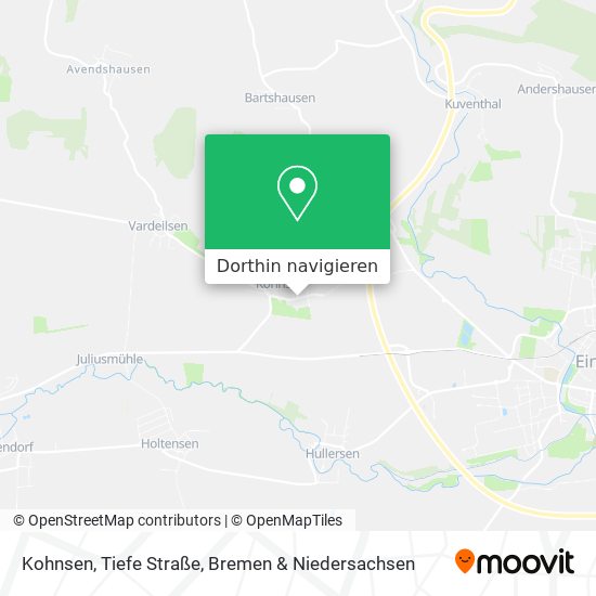 Kohnsen, Tiefe Straße Karte