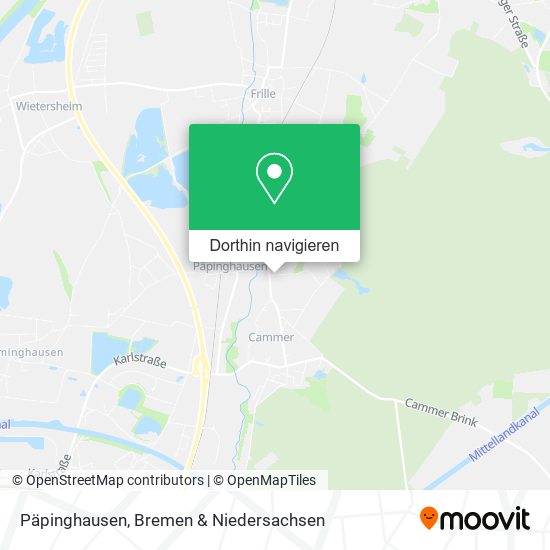 Päpinghausen Karte