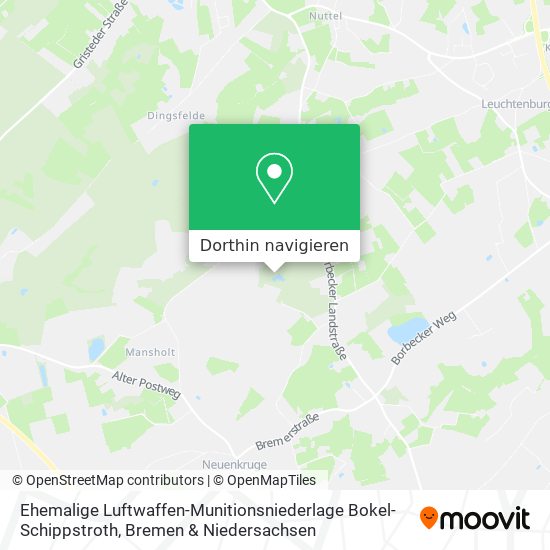 Ehemalige Luftwaffen-Munitionsniederlage Bokel-Schippstroth Karte