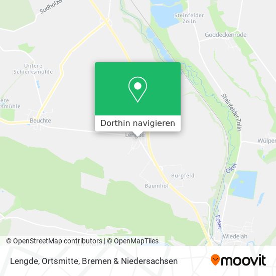Lengde, Ortsmitte Karte