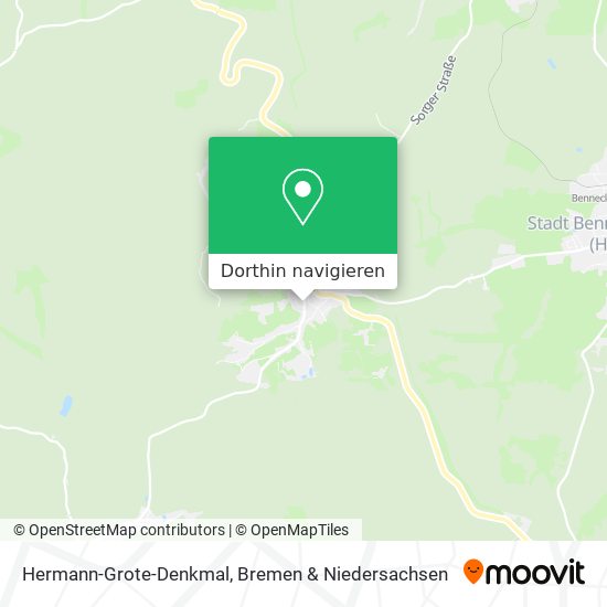 Hermann-Grote-Denkmal Karte