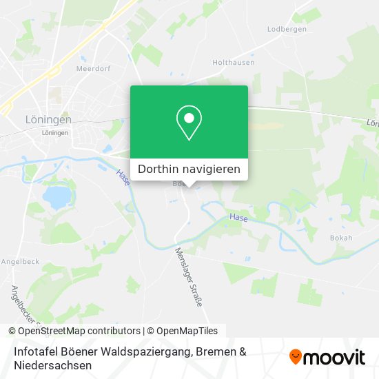 Infotafel Böener Waldspaziergang Karte