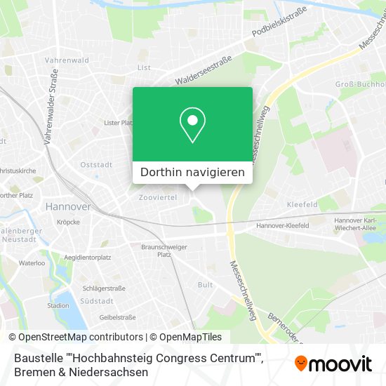 Baustelle ""Hochbahnsteig Congress Centrum"" Karte