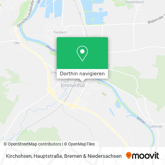 Kirchohsen, Hauptstraße Karte