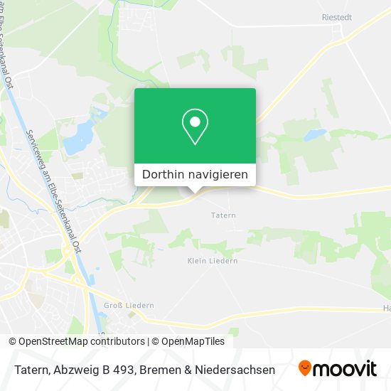Tatern, Abzweig B 493 Karte