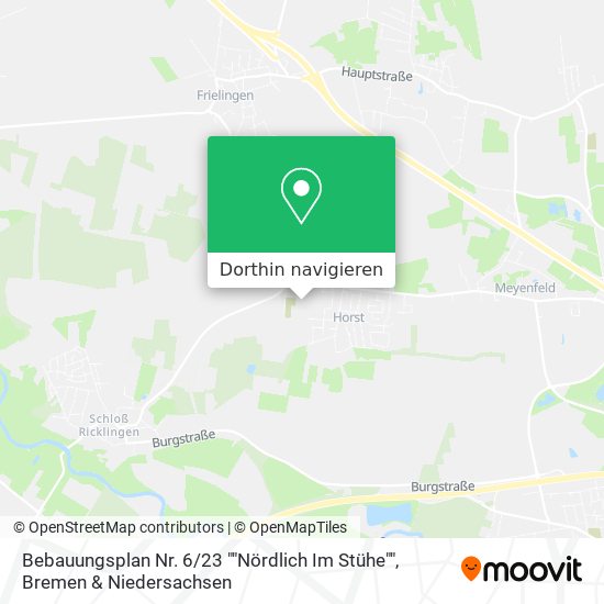 Bebauungsplan Nr. 6 / 23 ""Nördlich Im Stühe"" Karte
