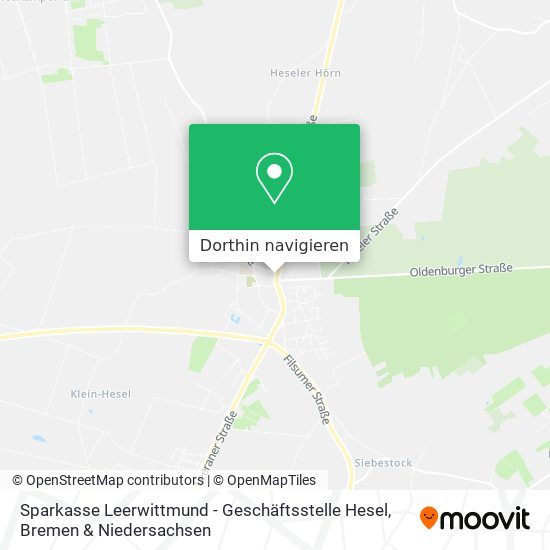 Sparkasse Leerwittmund - Geschäftsstelle Hesel Karte