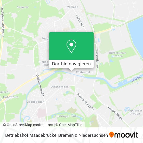Betriebshof Maadebrücke Karte