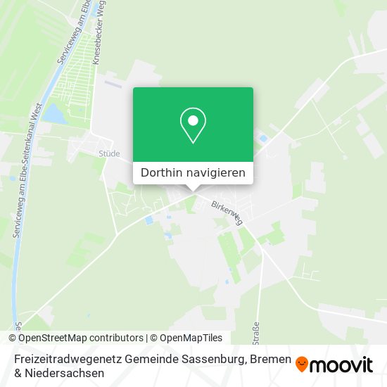 Freizeitradwegenetz Gemeinde Sassenburg Karte