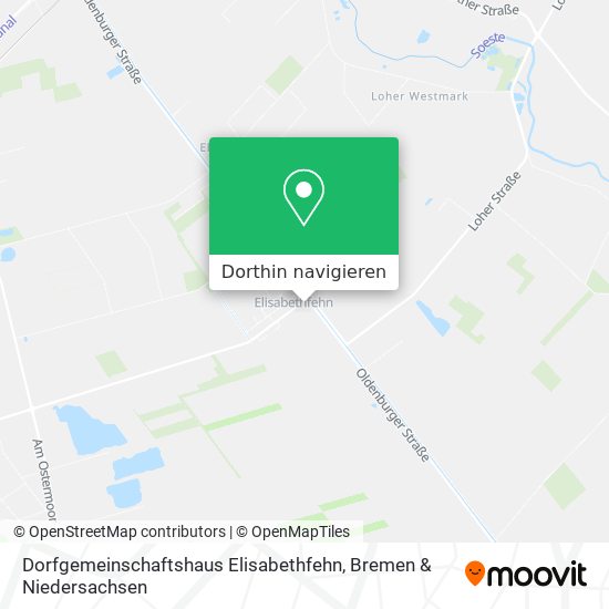 Dorfgemeinschaftshaus Elisabethfehn Karte