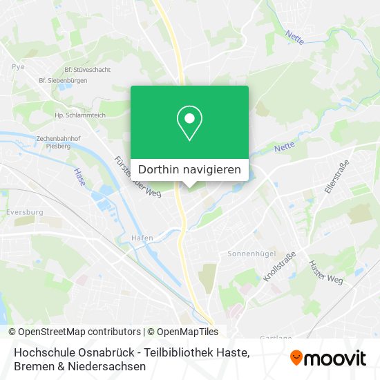 Hochschule Osnabrück - Teilbibliothek Haste Karte