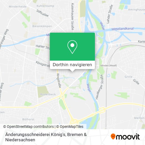 Änderungsschneiderei König's Karte