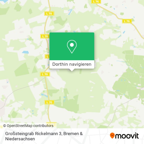 Großsteingrab Rickelmann 3 Karte