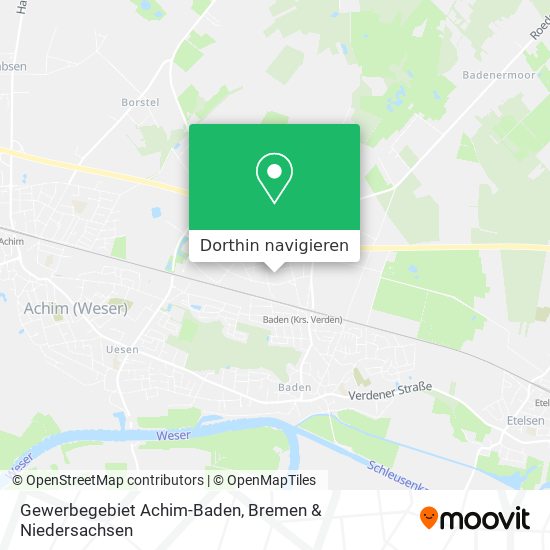 Gewerbegebiet Achim-Baden Karte