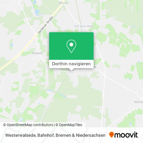 Westerwalsede, Bahnhof Karte